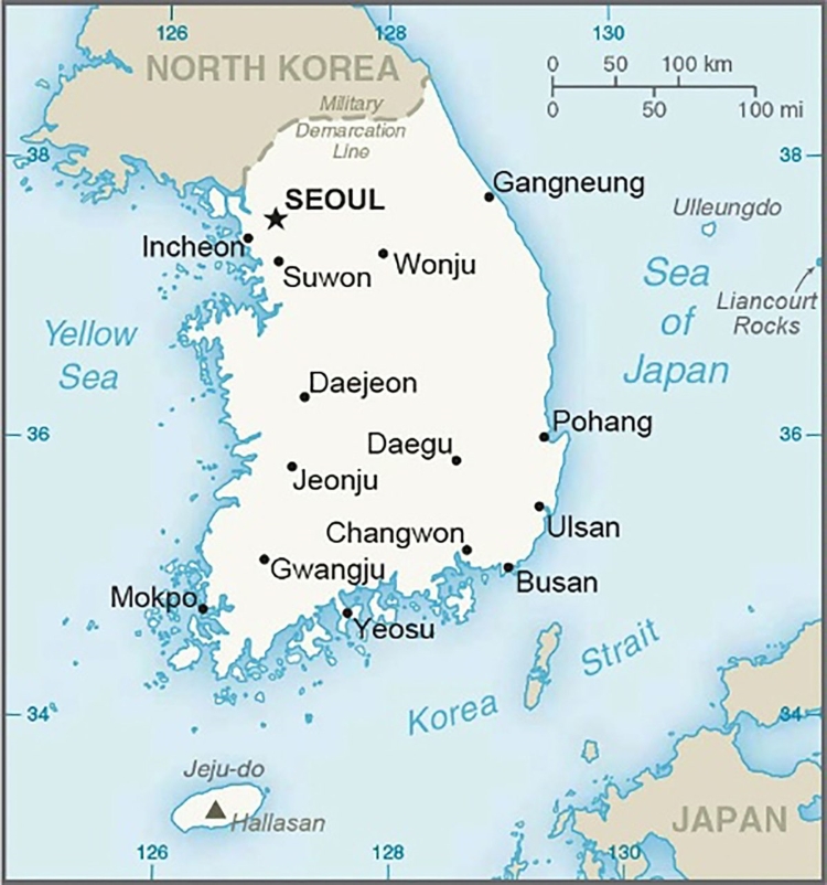 Hàn Quốc là quốc gia nằm ở khu vực Đông Á